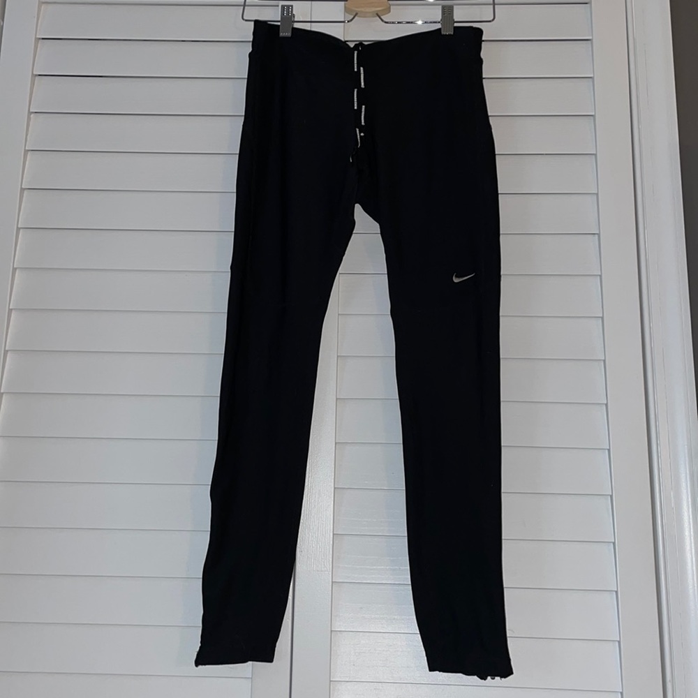 Nike Running DRI-FIT Women’s Black Long Compression Pants Leggings Medium